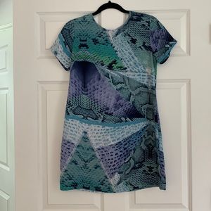 Olivaceous Mini Dress - Size SMALL - Aqua Colors